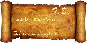 Tuskó Dorián névjegykártya